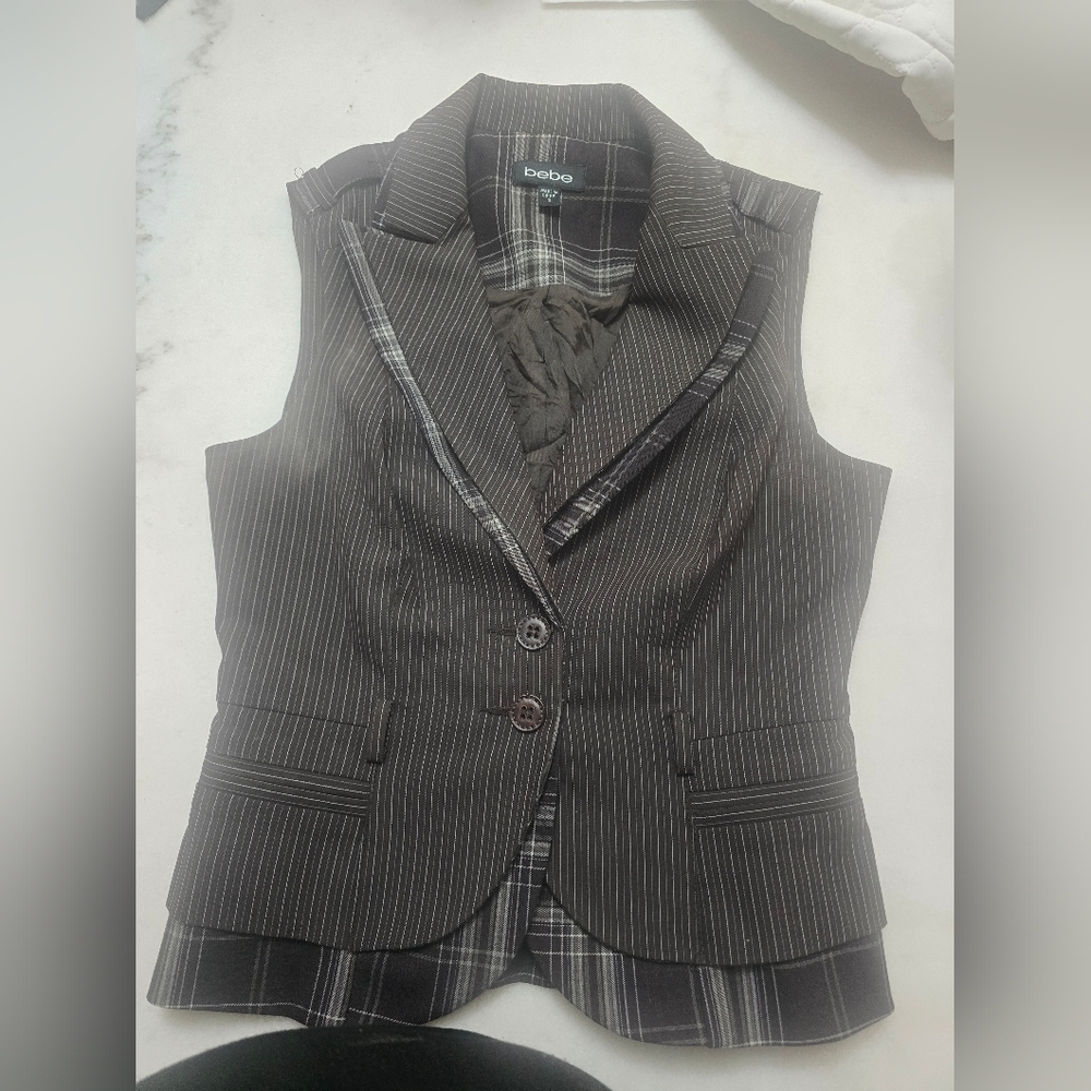 Bebe Black Pinstripe